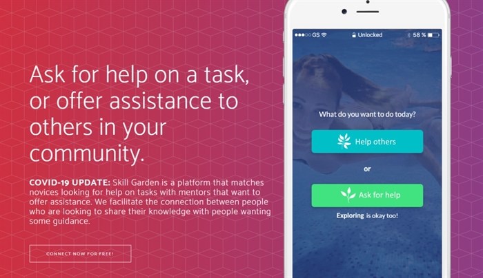 SkillGarden.ca is matching up helpers with helpees in a time of COVID-19.