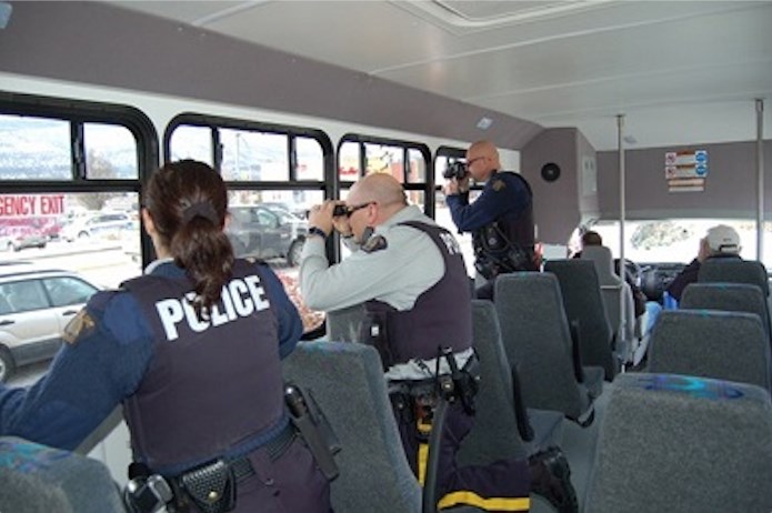 Members of the RCMP's South Okanagan Traffic Services conducted a distracted driving campaign this past March in which they used several disguises and vantage points to catch people throughout the South Okanagan.