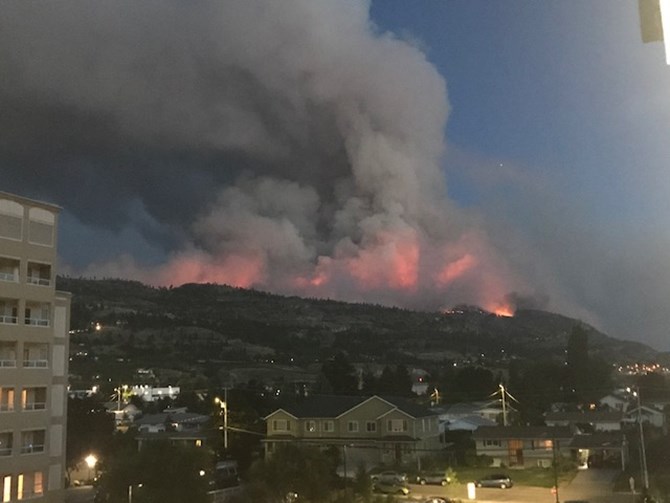 Another image of the Mount Christie wildfire by Linda Goff.