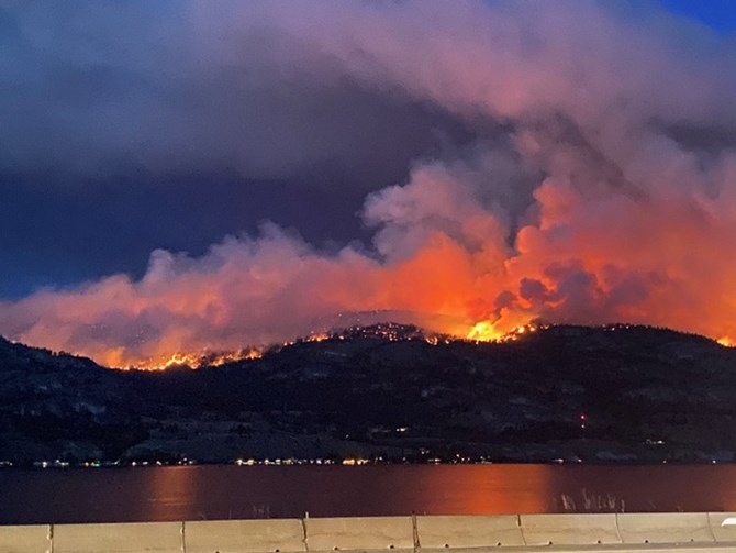 Reader Shawna Burghall provided this photo of the Mount Christie wildfire.