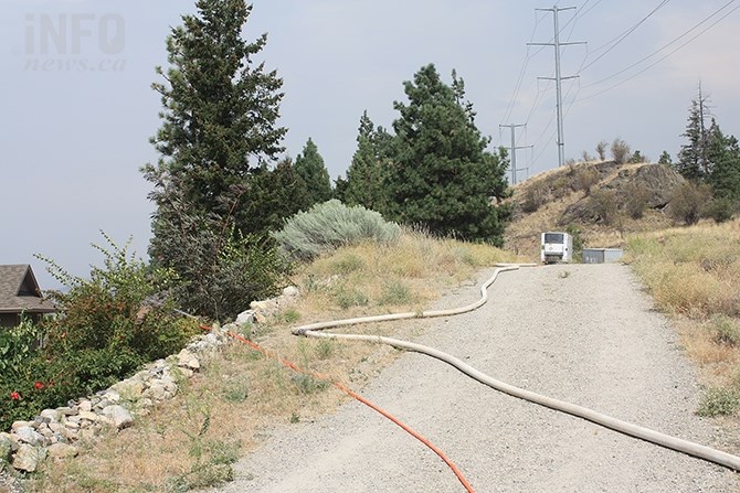 A structural protection layout on Evergreen Drive in Penticton.