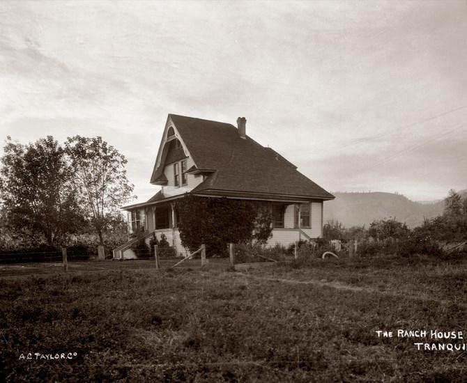 The ranch house, a staff dwelling at the Tranquille Sanatorium and Psychiatric Institution. 