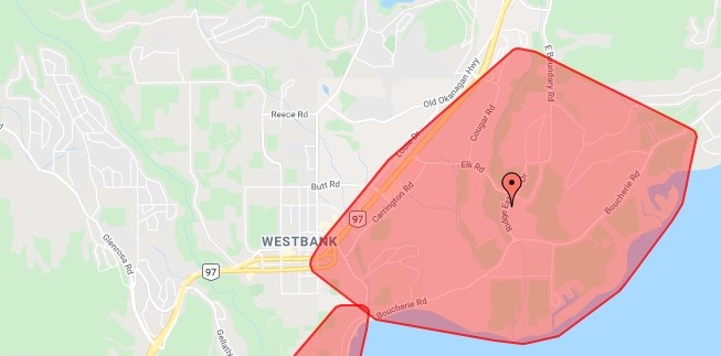 Power outage in West Kelowna. 