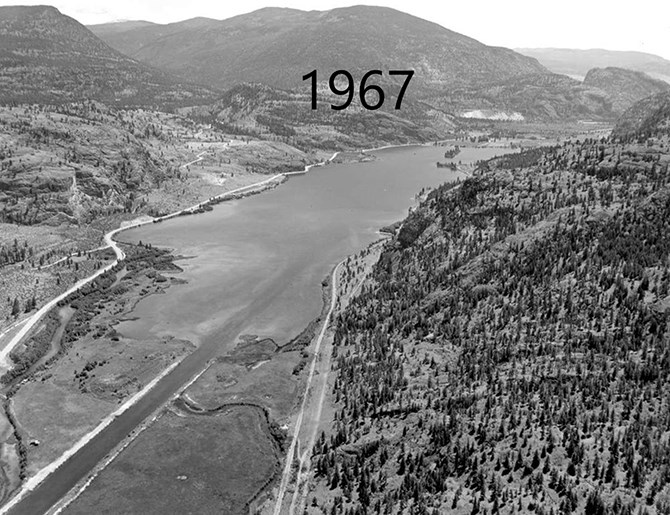 Vaseux Lake in 1967.