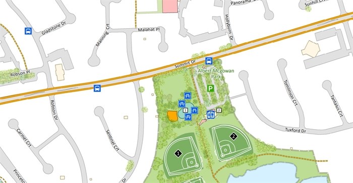 Albert McGowan Park map 