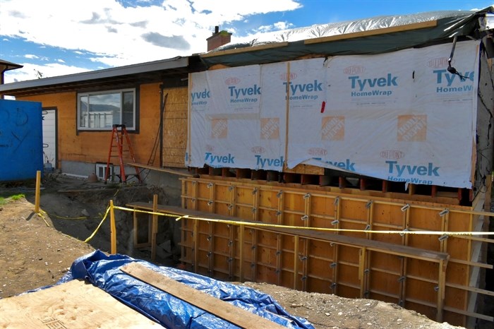 The ground and foundation of the home on Glenview Avenue had to be excavated to remove spilled fuel the seeped into the dirt below.