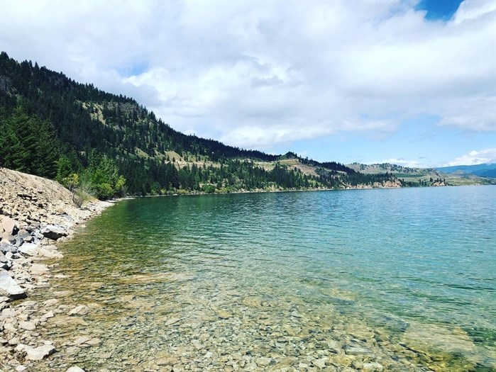 Kalamalka Lake along the Okanagan Rail Trail.