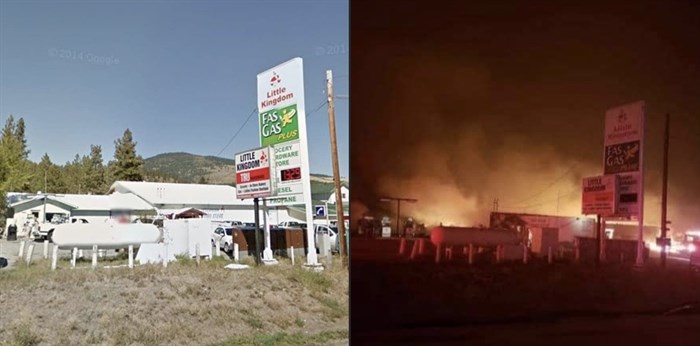 The well-known Little Kingdom Gas Bar was destroyed by the White Rock Lake wildfire.