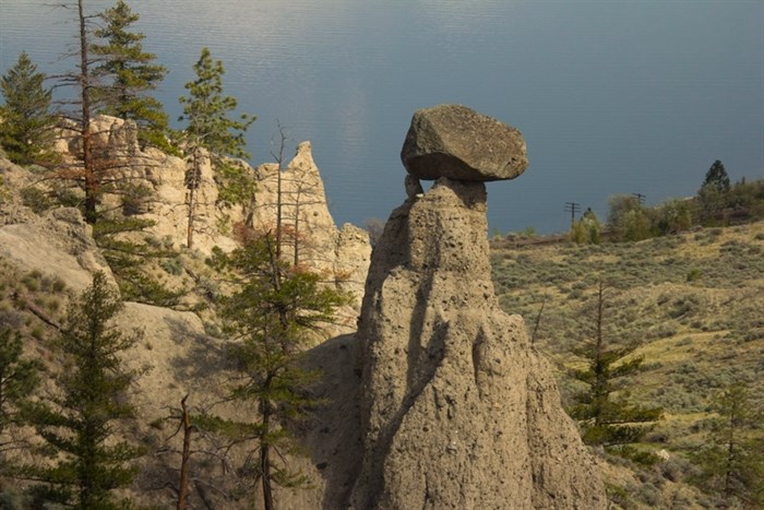 A closer view of Coyote Rock.