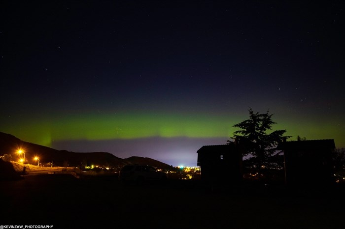 The Aurora Borealis in Vernon at around 12:30 p.m., Aug. 8. Taken from Kalamalka Lakeview Drive.