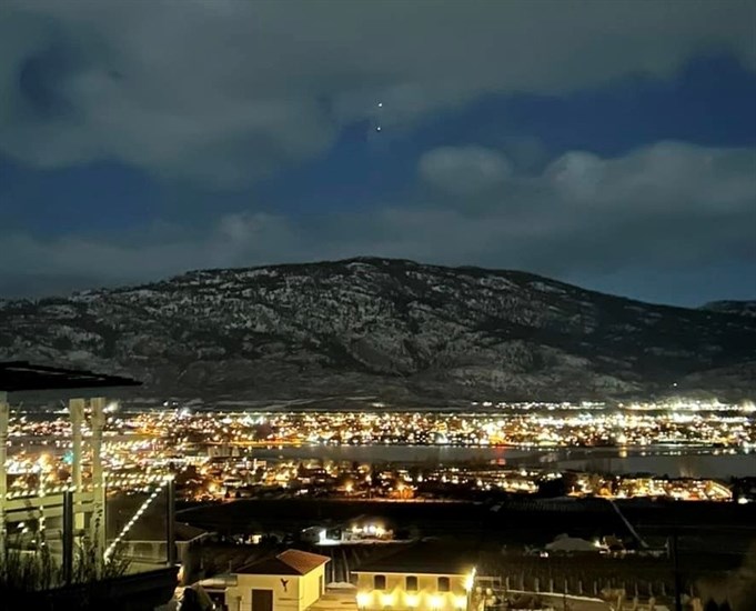 Venus and Jupiter over Osoyoos. 