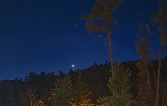 Venus and Jupiter over Kelowna.