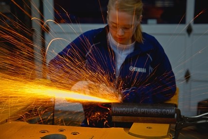 Sarah Cornett-Ching, 24, shown is a welder who works in Northern B.C. and Alberta.