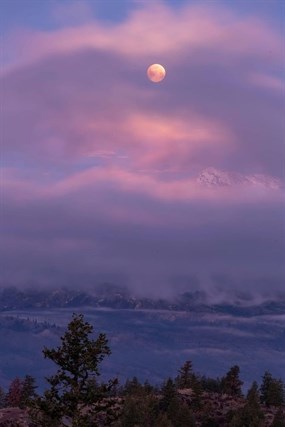 Debra Ceravolo's great shot caught true pink colours, taken from her backyard in the south Okanagan yesterday morning, April 26, 2021.