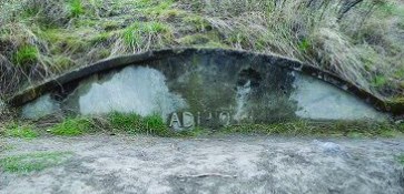 This photo was taken in 2012 and is all that was visible of the tomb.